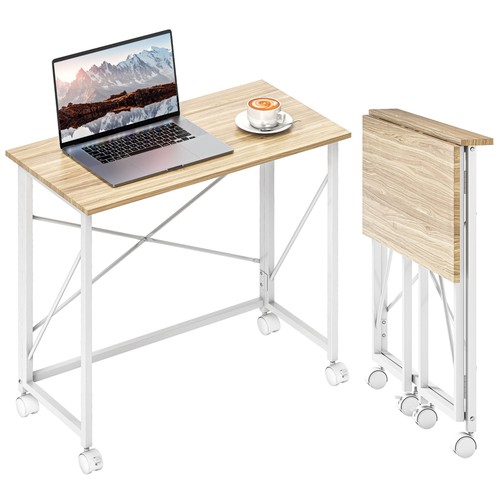 Homcom folding desk wheels - homcom,