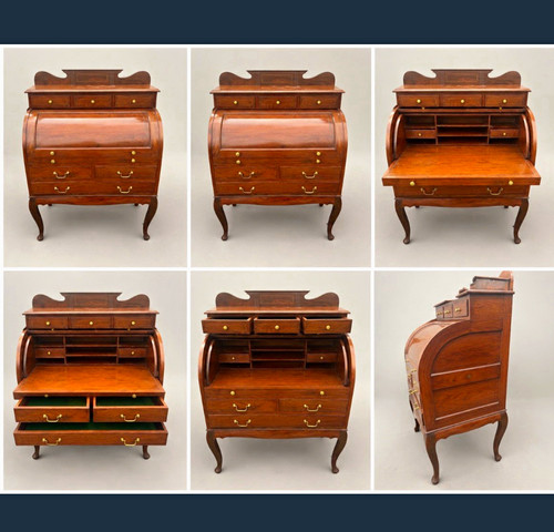 Antique style mahogany roll - style,