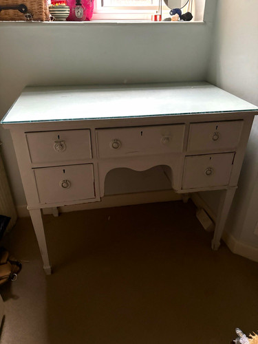 Writing desk with drawers - writing,
