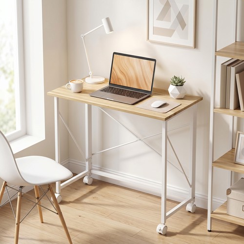 Homcom folding desk wheels - homcom,