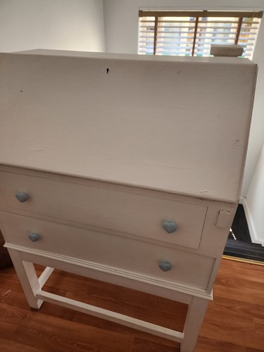 White blue painted wooden - &,