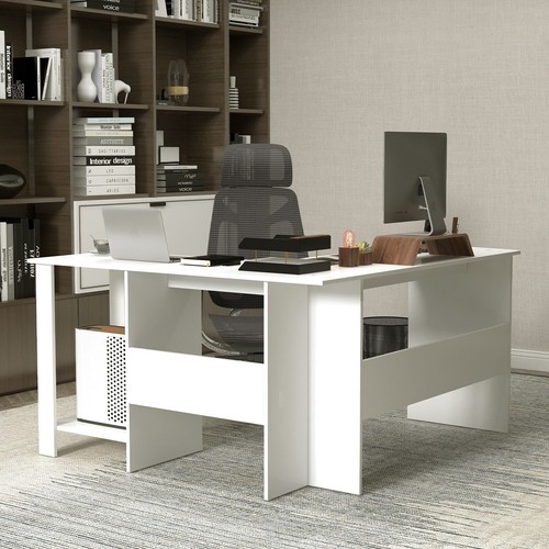 Shaped corner computer desk - computer,