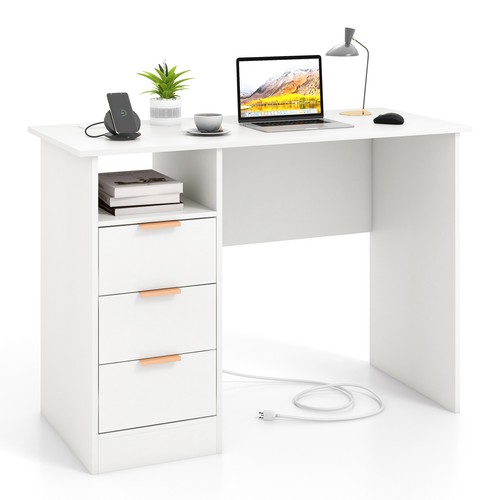 Home office desk with - home, power
